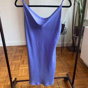 Mini Satin cow neck dress